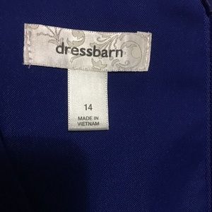 Short size 14 Blue Dress with Colorful Jacket.